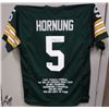 Image 1 : PAUL HORNUNG 5 SIGNED AUTO GREEN BAY PACKERS GREEN STAT JERSEY GTSM AUTOGRAPHED