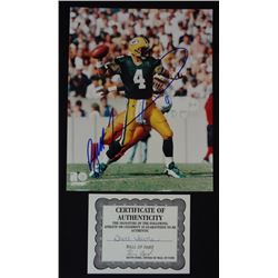 BRETT FARVE AUTOGRAPHED SIGNED 8X10 PHOTO GREEN BAY PACKERS COA