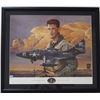 Image 1 : TED WILLIAMS WW2 MARINES PILOT Autographed 24" x 20" Print 138/199 PSA/DNA