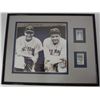Image 1 : BABE RUTH & LOU GEHRIG 8x8 PHOTO FRAMED & MATTED 14x11- MLB HOLOGRAM - w/.20
