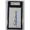 Image 1 : TED WILLIAMS AUTOGRAPHED SGC AUTHENTIC 3x5 CARD