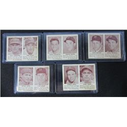 5 - 1941 DOUBLE PLAY BASEBALL CARDS (VGEX-VG) #13, #14, #15, #16 OWEN / WANER,