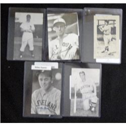 5 - SGC AUTHENTIC AUTOGRAPHED POSTCARDS / EXHIBITS - SAM RICE, RICK FERRELL,