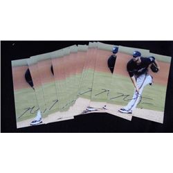 20 - MIKE FIERS MILWAUKEE BREWERS AUTOGRAPHED 8x10 COLOR PHOTO's
