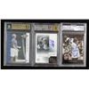 Image 1 : 3 - GRADED GOLF STARS ( 2 AUTOGRAPHED ) JIM HARBAUGH BECKETT 9.5, CRAIG STADLER