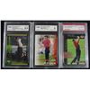 Image 2 : TIGER WOODS CARD LOT - 5 - 2001 S.I. for KIDS PSA 8's, 2001 UD PSA 10,1997 GRAND