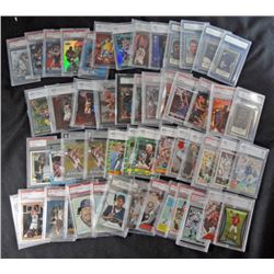 GRADED CARD LOT - STARS & ROOKIES - 32 BASKETBALL, 15 FOOTBALL, 10 BASEBALL