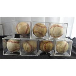 7 - VERY OLD AUTOGRAPHED BASEBALLS - BALLS LOOK GAME USED - UNIDENTIFIED