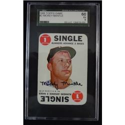 1968 TOPPS GAME #2 MICKEY MANTLE SGC 60