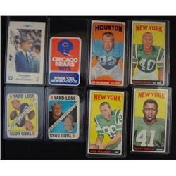 4 - 1965 TOPPS FOOTBALL CARDS, 2 - 1971 TOPPS GAME BRADSHAW & STARR NM,  PLUS