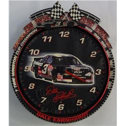DALE EARNHARDT RACING CLOCK - 7 TIME WINSTON CUP CHAMPION
