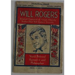 1935 WILL ROGERS 1000 JOKES WORLD BELOVED HUMORIST SC F W MEAD PUBLISHING