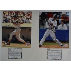 2 - 8x10 BASEBALL AUTOGRAPHS - JOSE CANSECO &  RAFAEL FURCAL ROY 2000, COA's