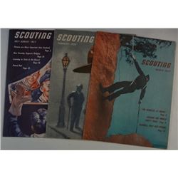 3 - 1957 SCOUTING MAGAZINES - FEB. MARCH & JULY/AUG.