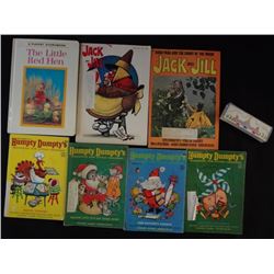 Western Germany Wooden Build a Skyscraper Toy PLUS Children Magazines from 70's