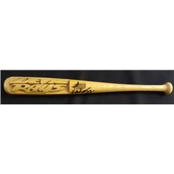 DEVIL RAYS CARVED BAT - AUTOGRAPH WADE BOGGS - JSA CERT