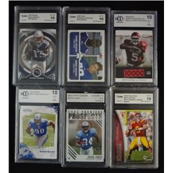 GEM MINT 10 FOOTBALL LOT 2002-2013 (6 TOTAL)