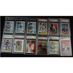 GRADED BASEBALL CARD LOT- 1982-2002 (12 TOTAL)