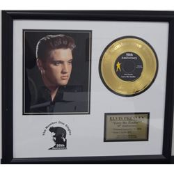 ELVIS PRESLEY ''Love Me Tender'' Gold 50th Anniversary - Framed 21"x19"