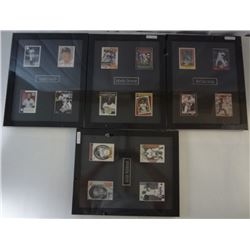 Lot of 4 - 12"x15" Framed Trading Cards (4 in each)