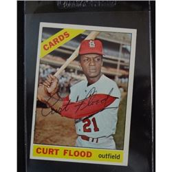 ST LOUIS CARDINALS CURT FLOOD SIGNED/AUTOGRAPHED TRADING CARD