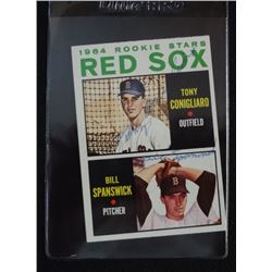 RED SOX TONY CONIGLIARO & BILL SPANSWICK SIGNED/AUTOGRAPHED TRADING CARD