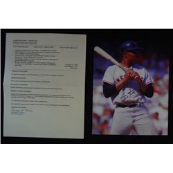 WILLIE MAYS AUTOGRAPHED 8 x 10 PHOTO