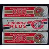 Image 1 : 3 - VINTAGE PACKS of GUM with SPORT WRAPPERS, 2-49ers, 1-REDS, SEALED