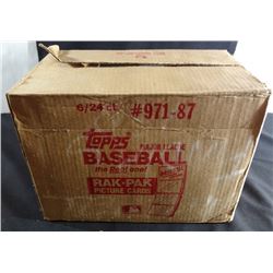 1987 Topps Baseball Unopened Rack Pack Case w/ 6 Boxes per Case, 24 Packs /Box