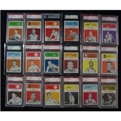24 - 1961 FLEER BASKETBALL CARDS - ALL PSA  or SGC , ALL NM 7