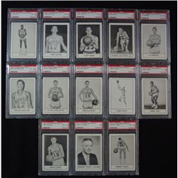 13 - 1961 HAWKS ESSEX MEATS BASKETBALL PSA LOT - ALL DIFFERENT - 2 - VGEX 4,