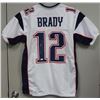Image 1 : TOM BRADY AUTOGRAPHED #12 WHITE JERSEY COA-GLOBAL AUTHENTICS