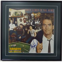 Huey Lewis and the News - Signed "Sports" Album Cove Framed 16"x16"