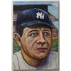 Image 1 : BABE RUTH OIL PAINTING ON CANVAS - 24" x 36"