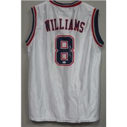 DERON WILLIAMS BROOKLYN NETS Autographed  #8 Basketball Jersey  JSA
