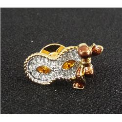 Swarovski Mask Pin