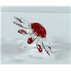 Image 3 : Swarovski Crystal Red Marguerite Flower