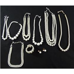 Vintage Faux Pearl Necklace Lot JAPAN West German