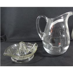 Fenton Glass Pitcher & Juicer