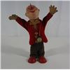 Image 1 : Vintage Mechanical Key Wind Clown, 7.75" tall , tin and cloth