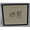 Image 1 : Original Engraving Print by Doris Wokurka, 3/75 matted and framed