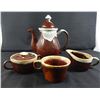 Image 1 : Hull Crestone Brown Drip Coffee Pot Set