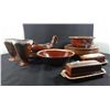 Image 2 : Hull Crestline Brown Drip Dishes Set