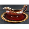 Image 5 : Hull Crestline Brown Drip Dishes Set