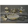 Image 1 : Selection of collectibles including Germany cherub motif candlestick, Thomas Kinkade lamp, selection