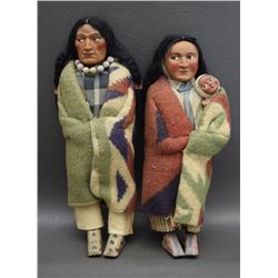 PAIR OF SKOOKUM DOLLS