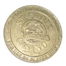 $1 CASINO COIN FROM SAINT CROIX *TURTLE LAKE* HARD TO FIND!! COIN CAME OUT OF ESTATE SAFE!!
