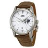Image 1 : Oris Artelier GMT Automatic Silver White Dial Brown Leather Mens Watch