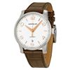 Image 1 : Montblanc Timewalker Automatic White Dial Brown Leather Mens Watch 110340