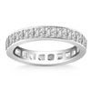 Image 1 : 14K White Gold Eternity Ring with Channel Set Princess Cut Diamonds